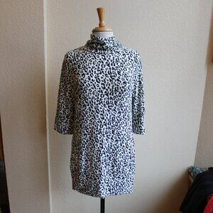 Vintage Y2K Can't Miss Leopard Spot Bodycon 3/4 Sleeve Dress 2X